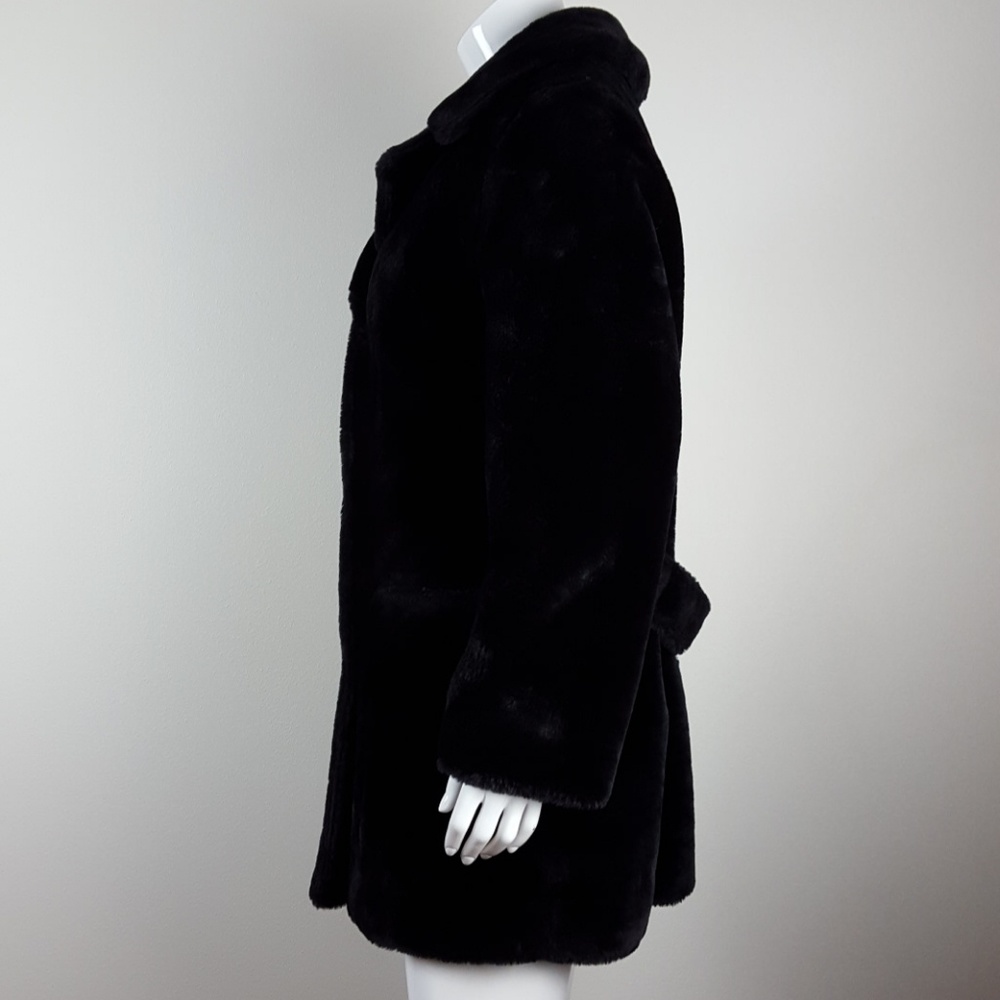 HELD Vintage 60's Susan Lynn Black Faux Fur Coat - Picture 3 of 7